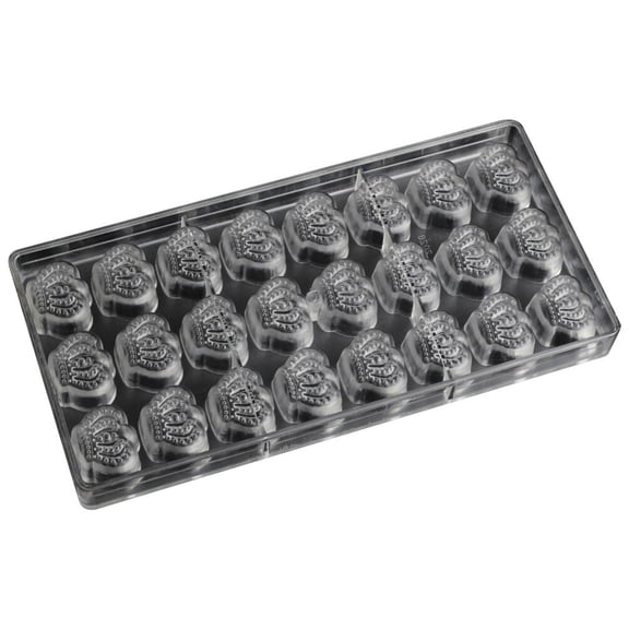 Slccxzc Polycarbonate Chocolate Moulds Crown Shaped Transparent 3D Chocolate Decorating Tools Confectionery Chocolate Baking Tools