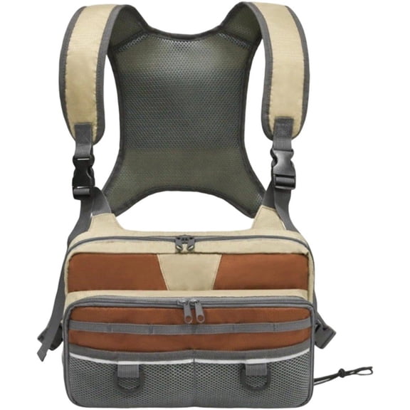 Slccxzc Polyester Black Fishing Chest Pack Multifunctional Lightweight Chest Rig Bag for Men Women 1-Piece
