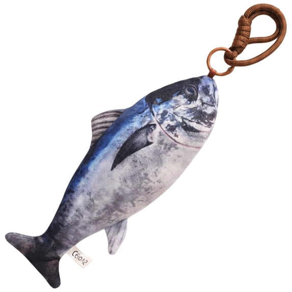 Slccxzc Realistic Fish Plush Keychain, Soft Stuffed Marine Animal Bag Charm for Keys Bags