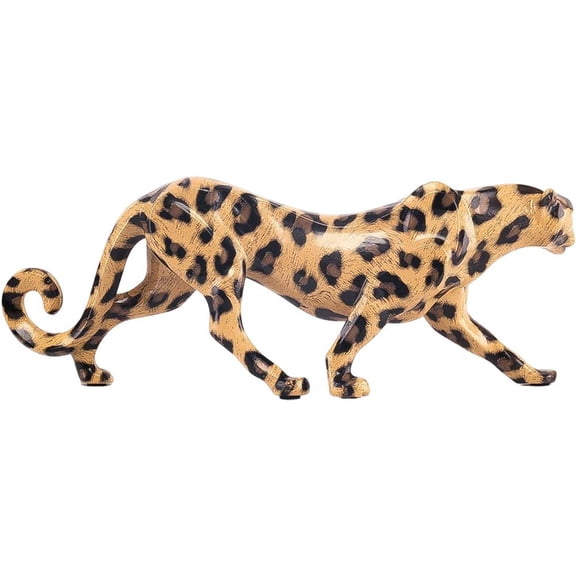 Slccxzc Resin Leopard Figurine Modern Minimalist Sculpture Home Desktop Shelf Decor
