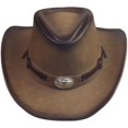 thumbnail image 1 of Slccxzc Rustic Distressed Cowboy Hat, Retro Wide Brim Western Headwear for Outdoor Activities, 1 of 7