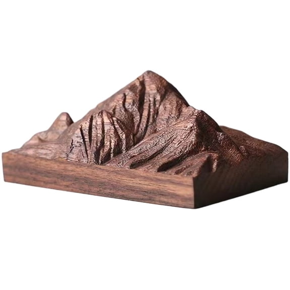 Slccxzc Simulation Mountain Shaped Fireless Scenery Aromatherapy Diffuser Wooden Essential Oil Diffuser Fragrance Diffuser for Desk Office Home Ornament