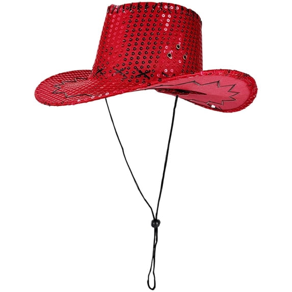 Slccxzc Sparkly Sequin Cowboy Hat Glitter Western Party Hat