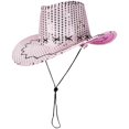 thumbnail image 1 of Slccxzc Sparkly Sequin Cowboy Hat Glitter Western Party Hat, 1 of 7