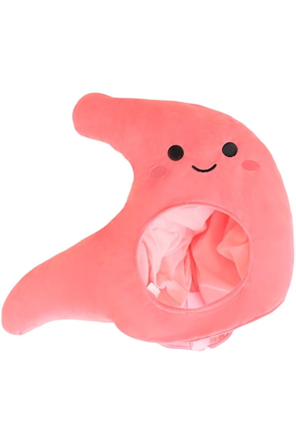 Stuffed Stomach Shape Headwear Cute Plush Organ Hat Cartoon Headgear Cap for Photo Props Party