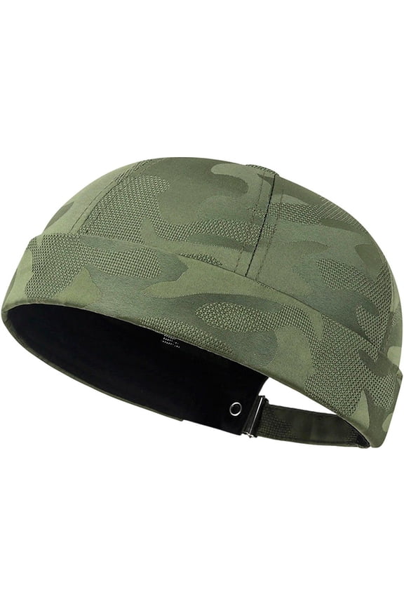 Unisex Docker Hat Fashion Melon Skin Hat Adjustable Dome Brimless Sailor Cap
