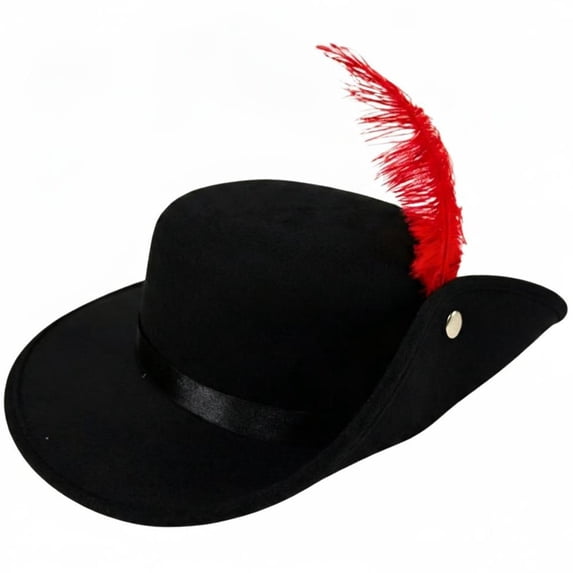 Slccxzc Vintage Gentleman Fedora Cap Feather Decor Wide Brim Top Hat Formal Gala Night Outfit Headwear