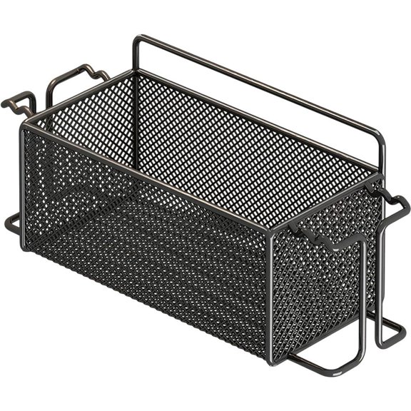 Slccxzc Wall Mounted Metal Storage Basket, Hanging Sport Equipment Organizer Rack for Tennis RacketBadminton Paddle Ball
