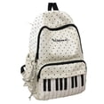 thumbnail image 1 of Slccxzc White Piano and Polka Dot Print Large Capacity Backpack Casual Travel Shoulder Bag, 1 Piece, 1 of 7