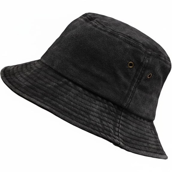Slccxzc Wide Brim Summer Sun Bucket Hat, Breathable Washed Cotton Travel Cap