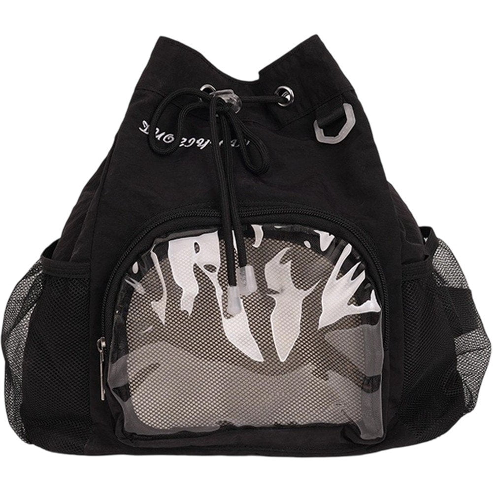 Slccxzc Women Grunge Drawstring Simple Backpacks Y2k Aesthetic Casual All Match Ita Bags