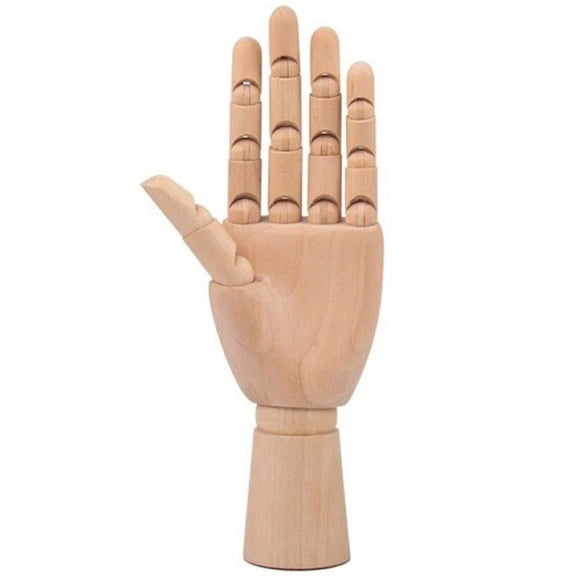 Slccxzc Wooden Articulated Hand Model, Moveable Mannequin Hand for Sketching Drawing Art