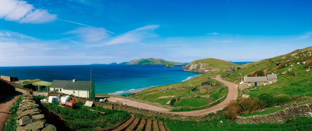 Slea Head & Blasket Islands Dingle Peninsula Co Kerry Ireland Canvas Art - The Irish Image Collection Design Pics (30 x 12)