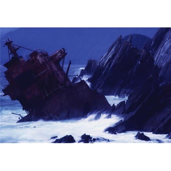 Slea Head Dingle Peninsula County Kerry Ireland; Ranga Shipwreck Poster Print