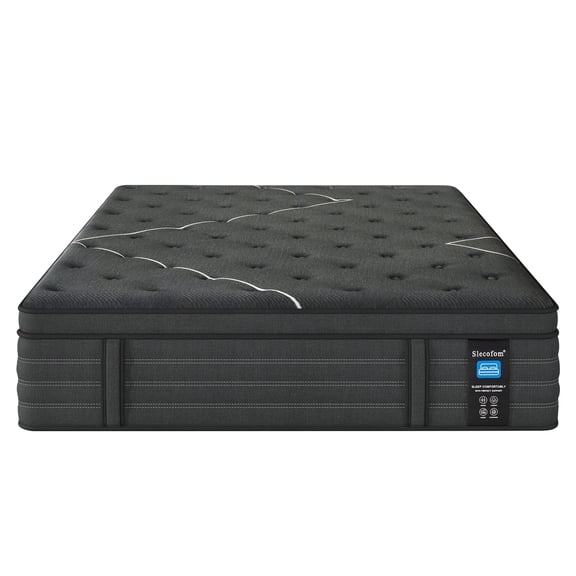 Slecofom Extra Firm Full Mattress , 14 Inch Full Size Mattress,Memroy Foam Hybridwith Extra Lumbar Support, Back Pain Relief&Cool Sleep, Firm Foam Encased Edge,Motion Isolation,Fiberglass-Free