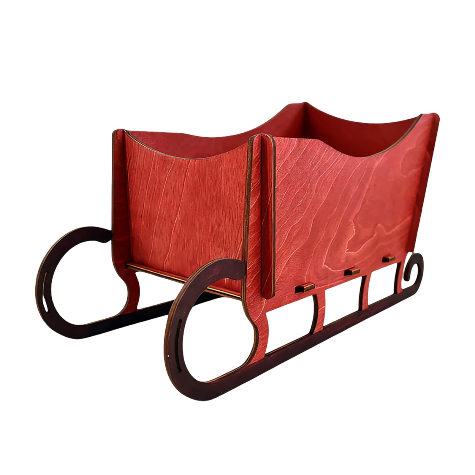 Sled Bottle Rack Wooden Storage Deer Shaped Tabletop Counter Display ...