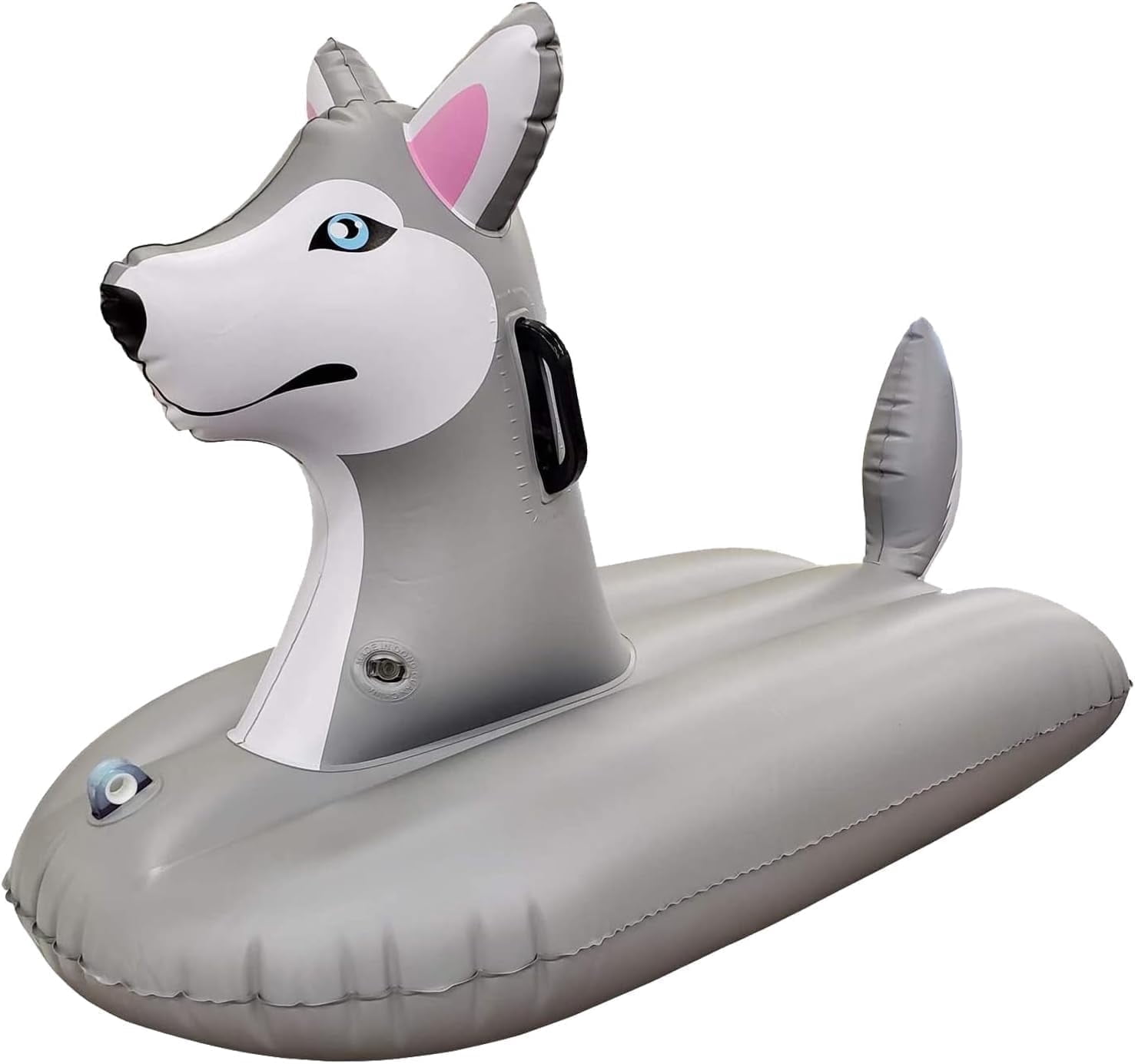 Sled Husky Snow Tube Inflatable 38 inches Long One Person snow and water Rider for Kids by Jet Creations FUN-HUSKYM