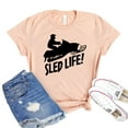 thumbnail image 1 of Sled Life T-shirt Winter Game Tshirt Snowmobile Shirt Women's Skiing Tee Michigan Shirts Sports Gift, 1 of 3