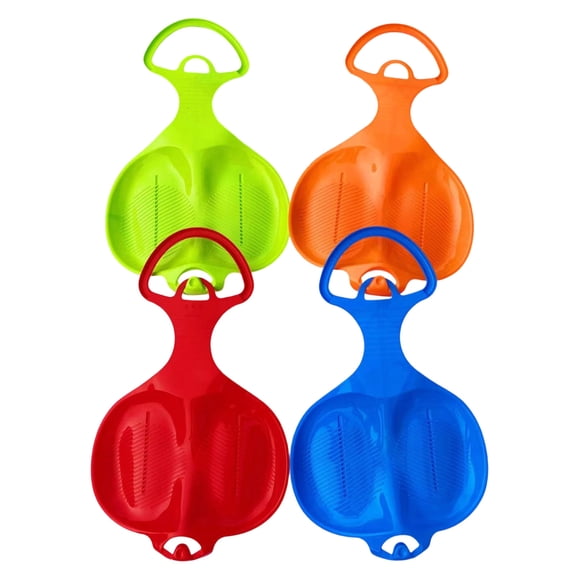 Sled Sledge PC Random Colors with Handle Lightweight Portable for Adults Kids Winter Outdoor Skiing Tobogganing Snowboarding Backyard Slope Play