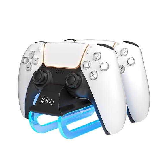 Sled-Style Contact Dual Charging Station for PS5 Controllers - Fast Charger Dock with LED Indicators, Overcharge Protection, Anti-Slip Base | PS5 Accessories
