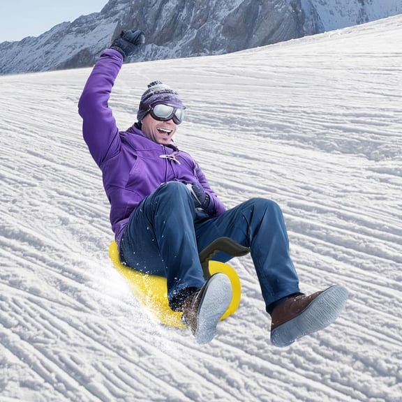 Sledding Snowboard, Portable Snow Sled, Sled Snowboard with Handle