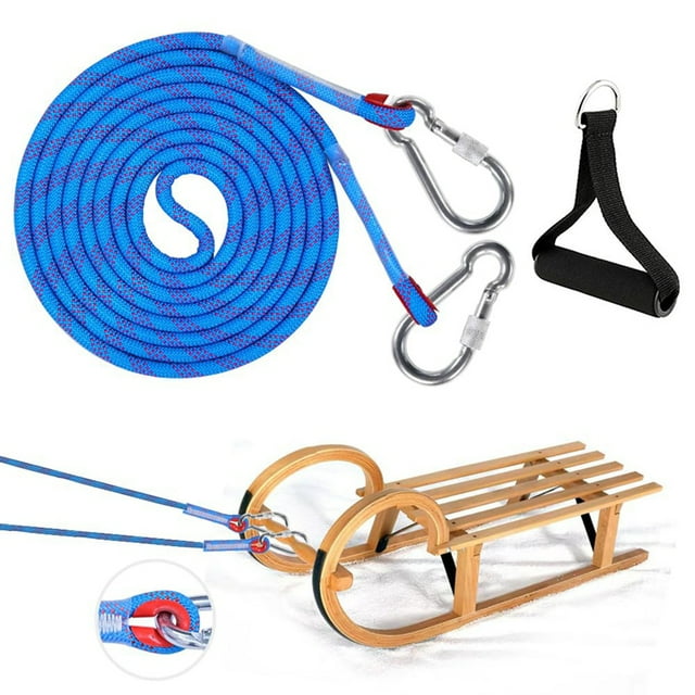 Sledge Rope with Carabiner, Thick Sledge Rope Diameter 10 mm, 4 m ...