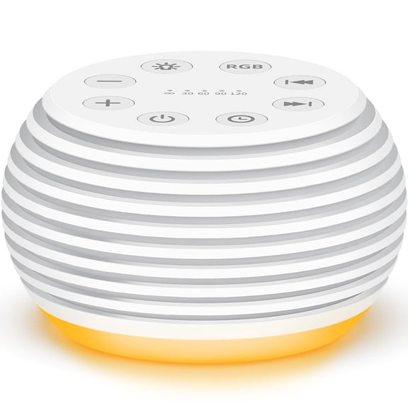 SleeZOO Portable Sound Machine White Noise Machine Sleep Machine with 30 Soothing Sounds 32 Volume Levels 5 Timers 12 Lights Memory Function Rechargeable for Baby Kids Adults and Home Office Travel