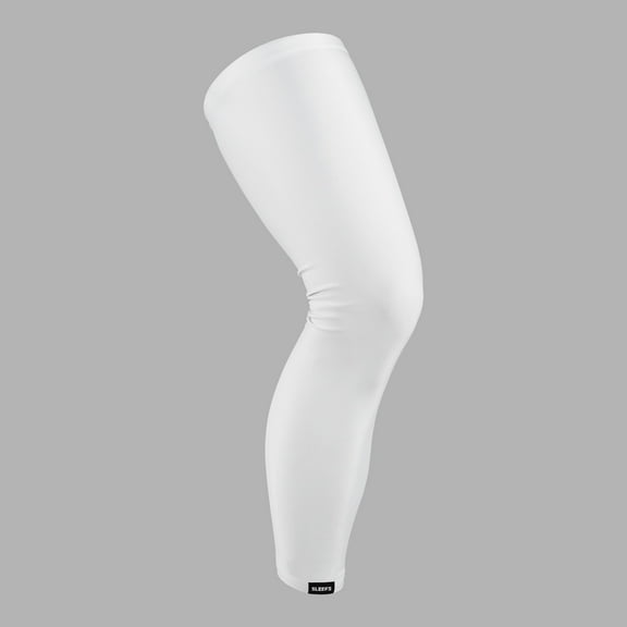Sleefs Athletic Compression Leg Sleeve, White (1/pk)