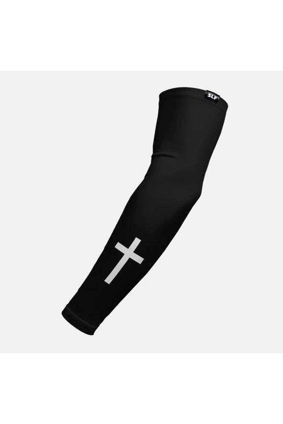 Faith Cross Adult Breathable Arm Compression Sleeve, Black