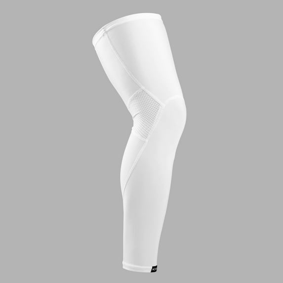 Sleefs Pro Leg Sleeve, Unisex Compression, White (1/pk)