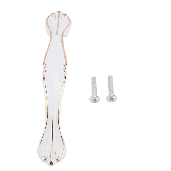 Sleek Aluminum Alloy Cabinet Drawer Handle and Cupboard Door Knob Hardware Pull, Elegant 3.5 Inch / 9 cm Hole Distance White Furniture Hardware Pull (1-Pack)