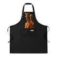 thumbnail image 1 of Sleek Black Adjustable Bib Apron 2-Pack with Front Pocket & Golden Name Featuring Stylish Orange Outfit Design for Chefs, 1 of 5