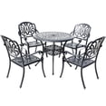 thumbnail image 1 of Sleek Black Bistro Bliss Collection- Elegant Cast Aluminium Patio Set, 1 of 4