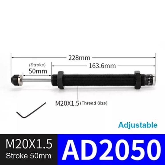 Sleek Black Hydraulic Buffer Damper Suitable For Multiple Applications