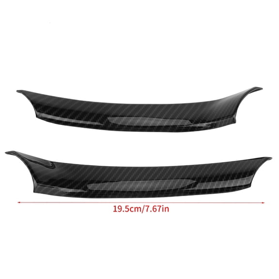 Sleek Carbon Fiber Style Car Interior Steering Wheel Trim Overlay Cover Frame Decoration for Alfa Romeo Stelvio 2017-2018 & Giulia 2016-2018 Models Anti Scratch ABS Accent Set 2 Pieces 22g / 0.78 oz