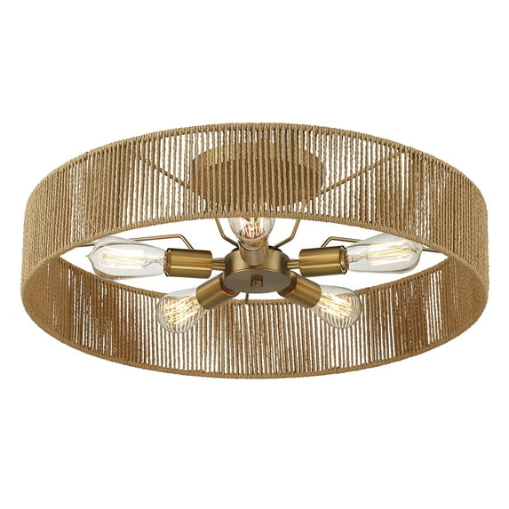 Sleek Ceiling Light with Rope Detail