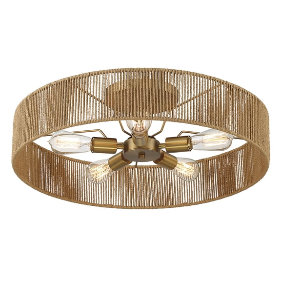 Sleek Ceiling Light with Rope Detail