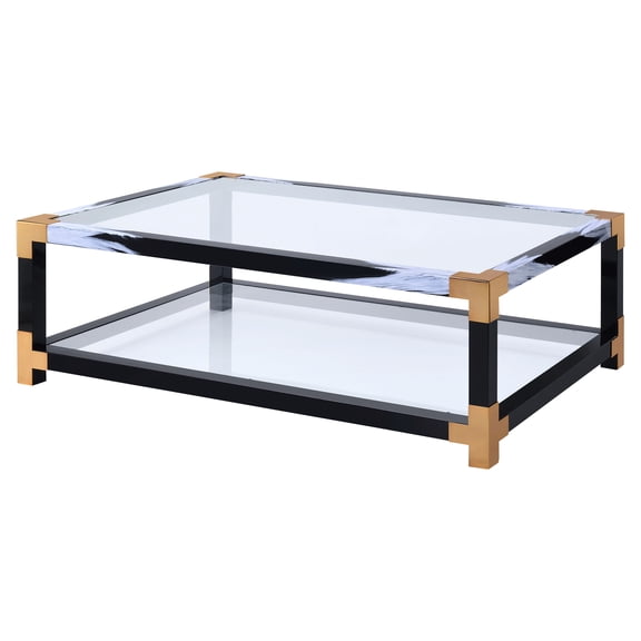 Sleek Clear Glass Coffee Table With Metal Structure And Functionality Contemporary 5mm Tempered Stylish