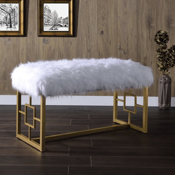 Sleek Contemporary Design with Faux Fur - Bedroom Lounging for Comfort and Style