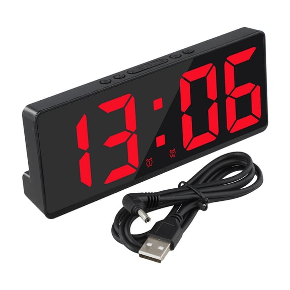 Sleek Design Smart Mirror Alarm Clock Clear Display Time Convenient Operation