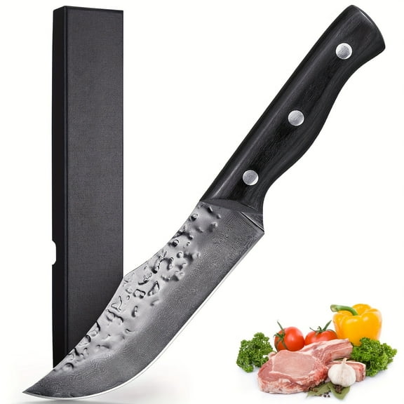 Sleek Design, Topfeel Damascus Chef's Knife Set - Ultra Sharp, High Carbon Steel with VG-10 Core, Rust-Resistant, Spear Point Blade for Home or Restaurant Use