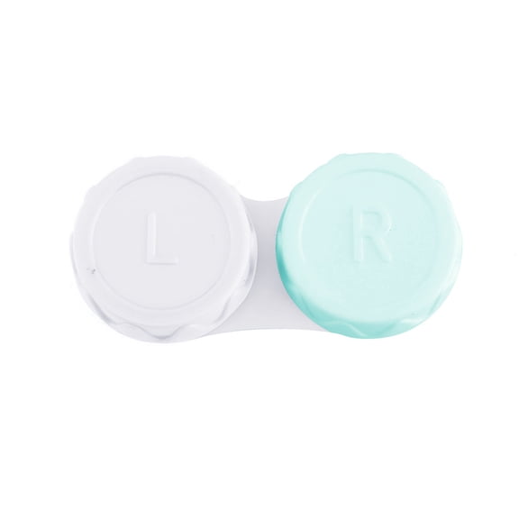 Sleek Double-Compartment Contact Lens Case | Simple Contact Lens Storage Box Contact Lens Double Case,Compact Lens Holder, Contact Lens Organizer Cosmetic Contact Case(Mint Green)