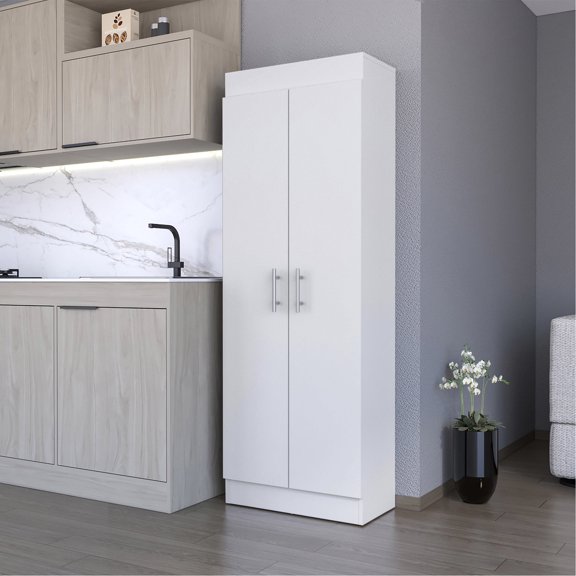 Sleek Dual-Door Pantry Cabinet / Meet Kitchen Storage Needs