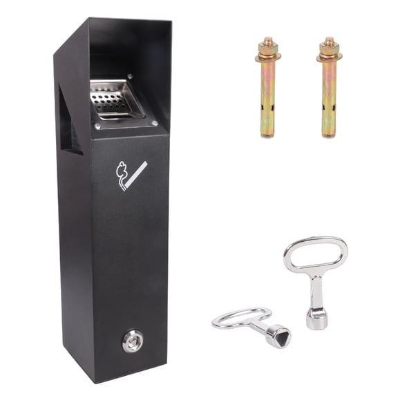 Sleek Exterior Wall Hung Trash Can Metal Build Hides Waste Easy Installation For Multiple