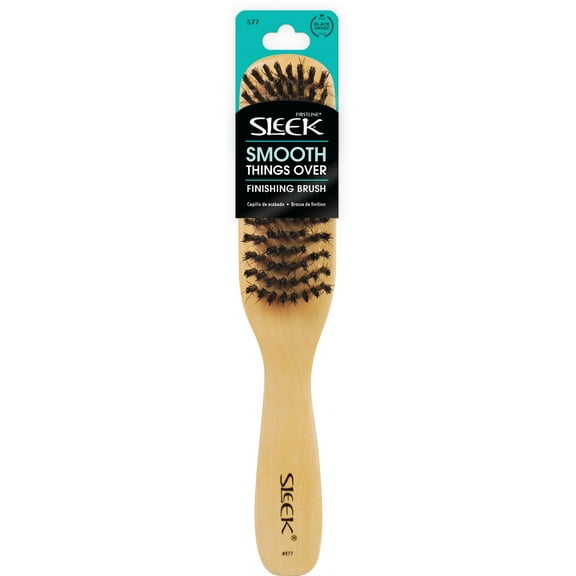 Sleek Finishing Brush, Natural Wood, Long Handle