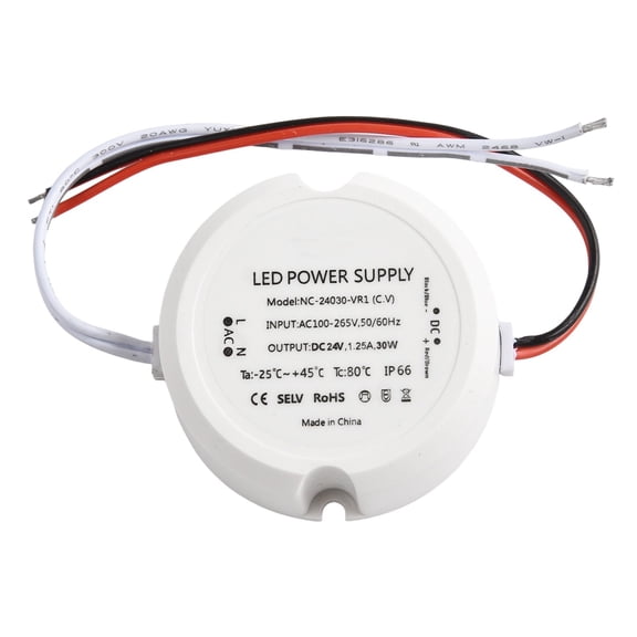 Sleek & Functional Advanced IP66 Rated Miniature Transforming Device Perfectly Converts from High Voltage Alternating Current into Low Voltage Direct Current (24V 30W)