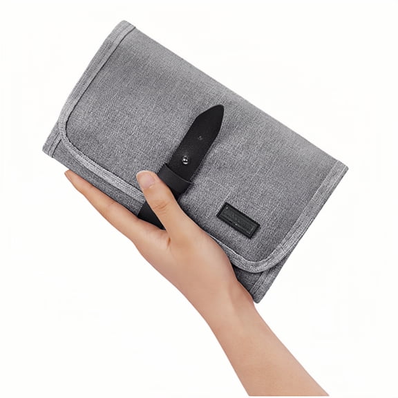 Sleek Grey Digital Organizer Pouch for Efficient Storage and Travel Use