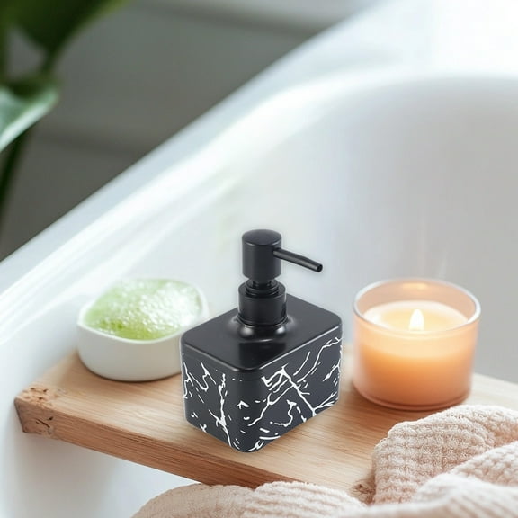 Sleek Hand Sanitizer Dispenser Bottle - Modern Pump Design for Bathroom Kitchen and Toilet, Stylish Hand Wash Station Supply with Flip Top Lid