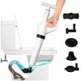 thumbnail image 1 of Sleek Home Air Plunger Drain Clog Remover High-Pressure Air Toilet Plunger & Drain Unclogger- Drain Cleaner & Hair Clog Remover Air Blaster (ABS), 1 of 7