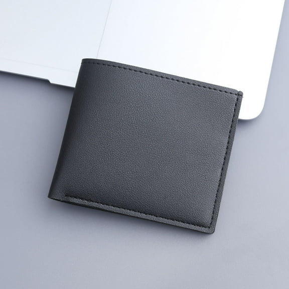 Sleek Men's Minimalist ID Short Wallet with Multiple Card Slots and Open Purse Design for Secure Daily Carry